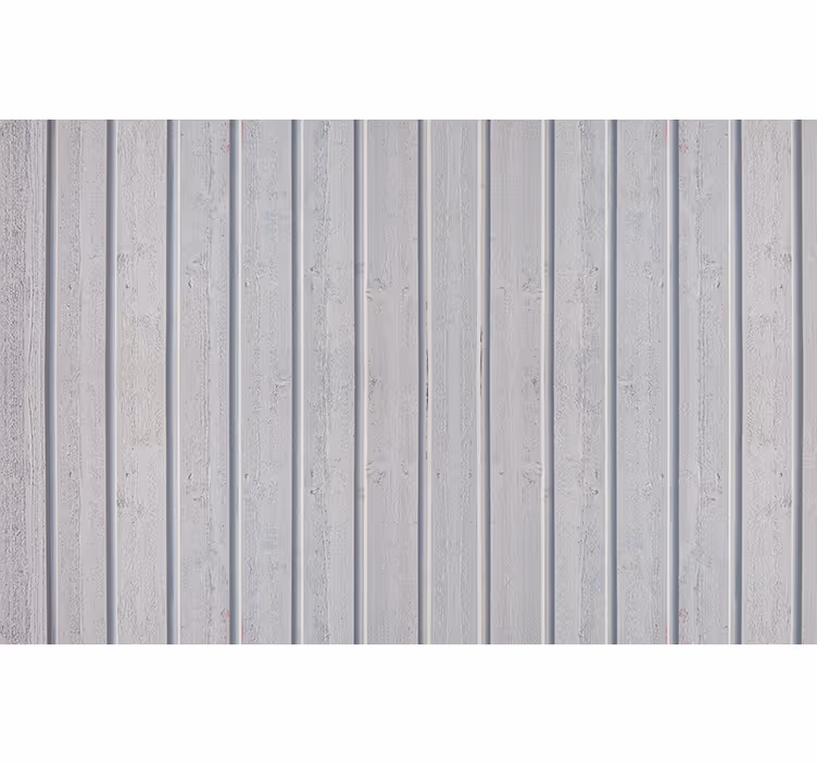 Grey wallpaper white wood planks - TenStickers