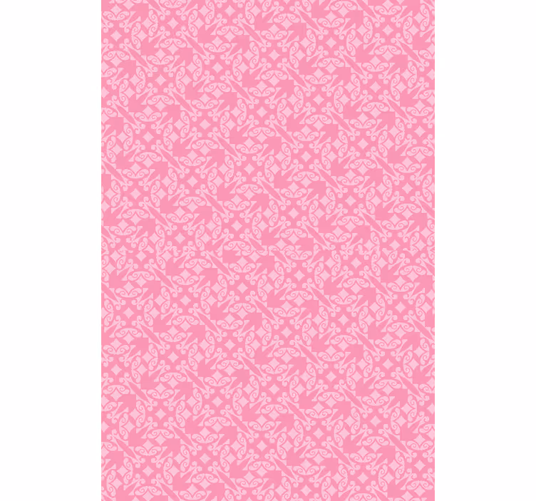 Pink wallpaper with pink ornamental design - TenStickers