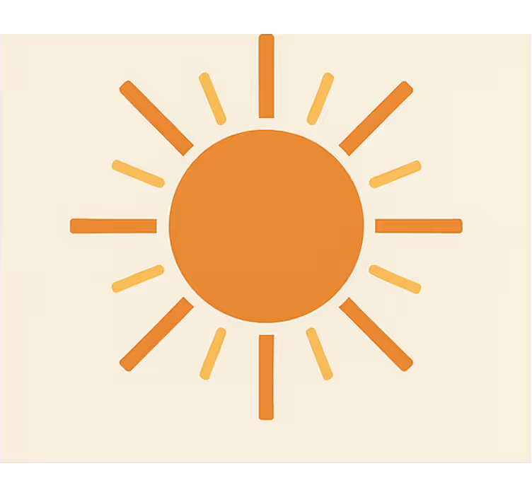 Terracotta wallpaper sun thread - TenStickers