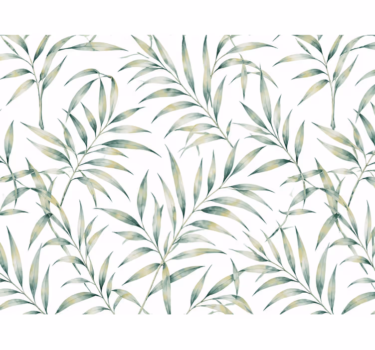 Kitchen wallpaper tropical graceful leaves design - TenStickers