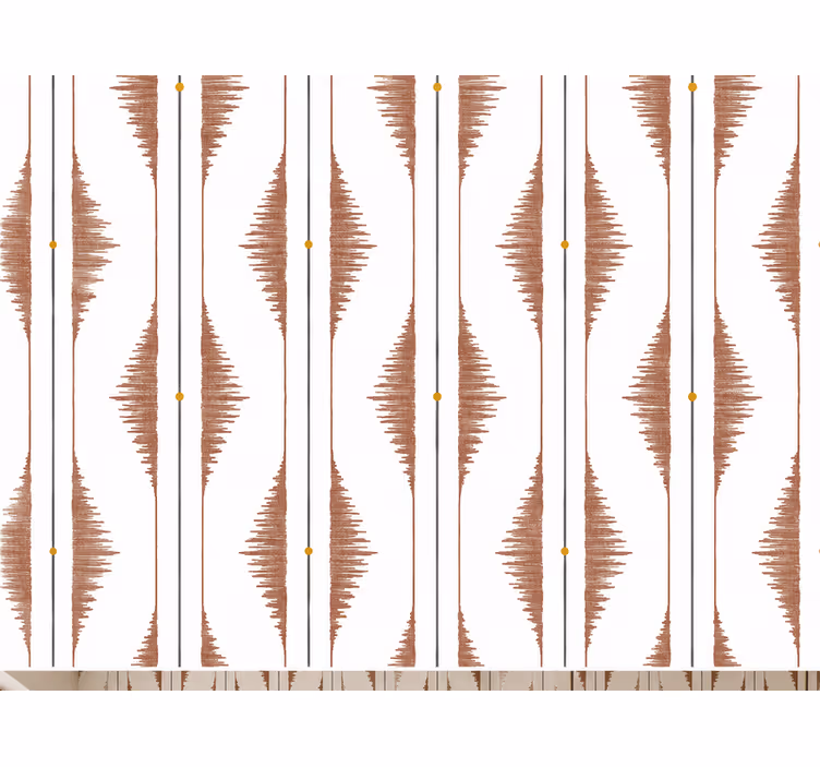 Kitchen wallpaper graceful beige stripes - TenStickers