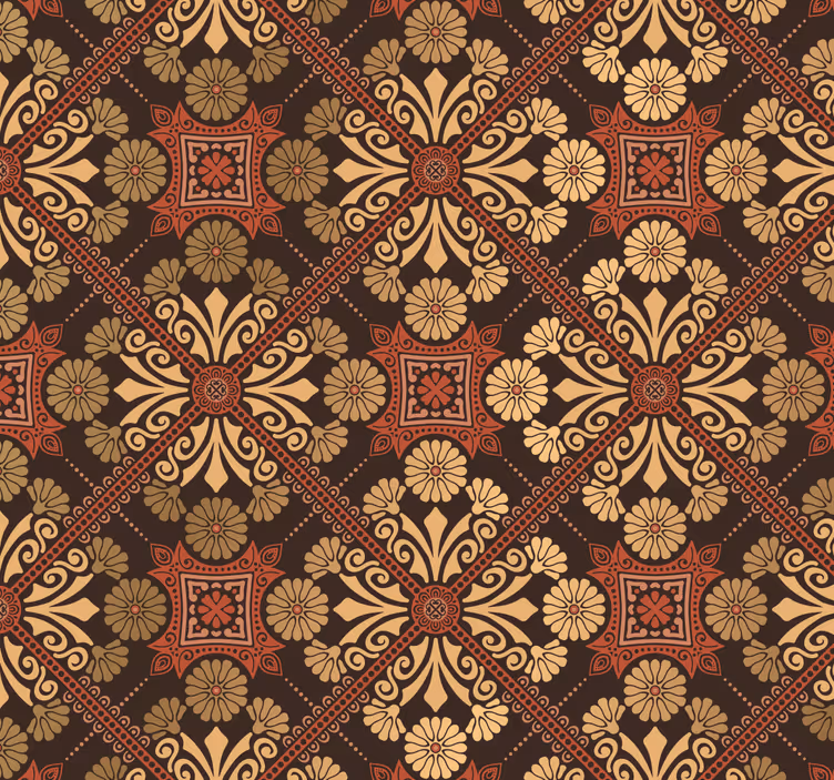 Baroque Wallpaper Vintage style for bedroom - TenStickers
