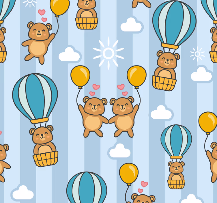 Childdren Wallpaper Flying animals for kids - TenStickers