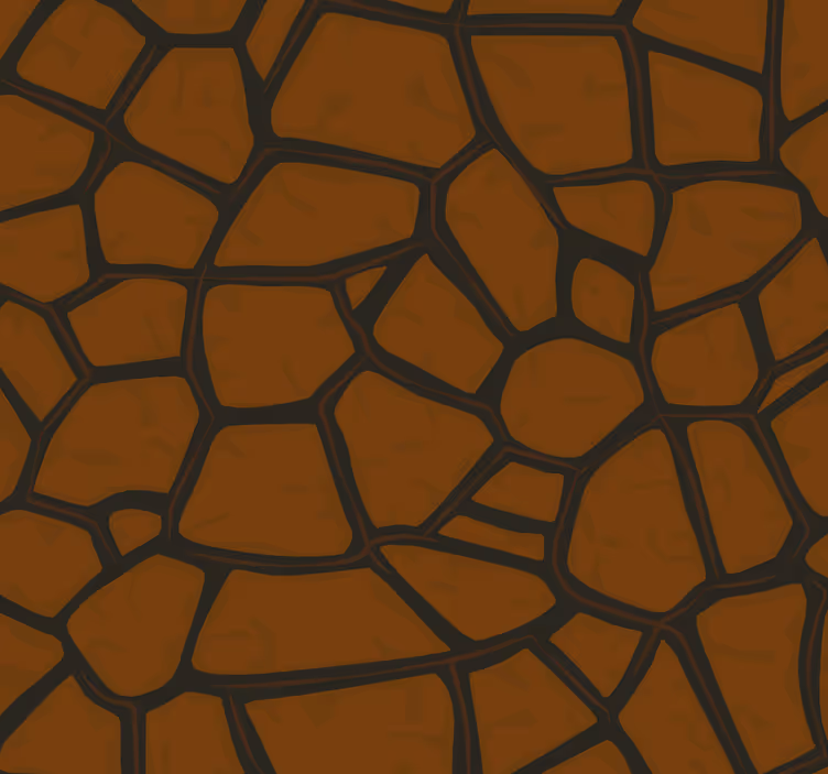 Intricate brown pattern stone wallpaper - TenStickers