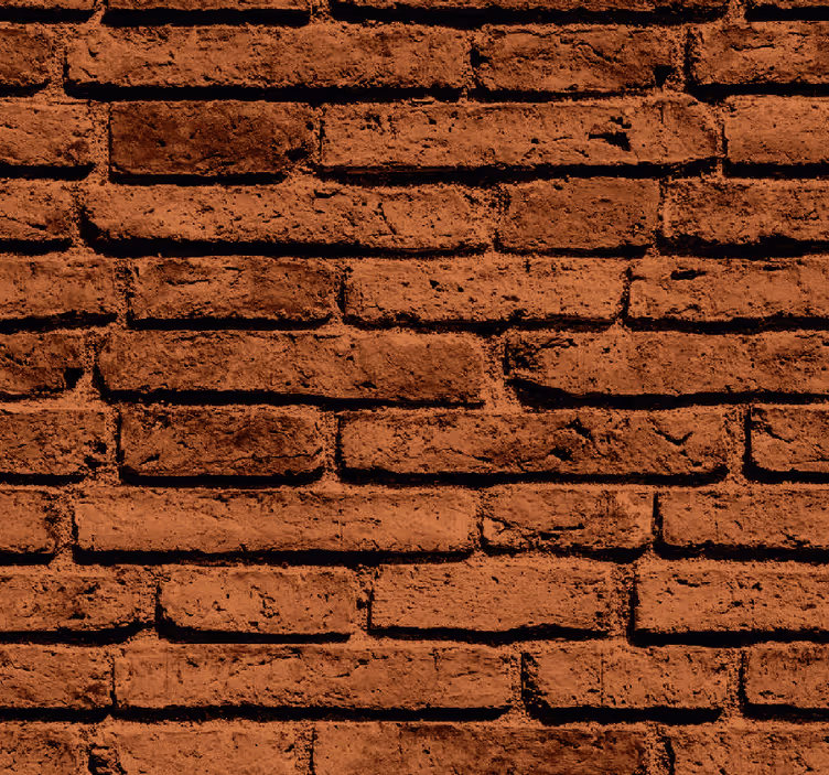 Brown Textured Brick Wallpaper - TenStickers