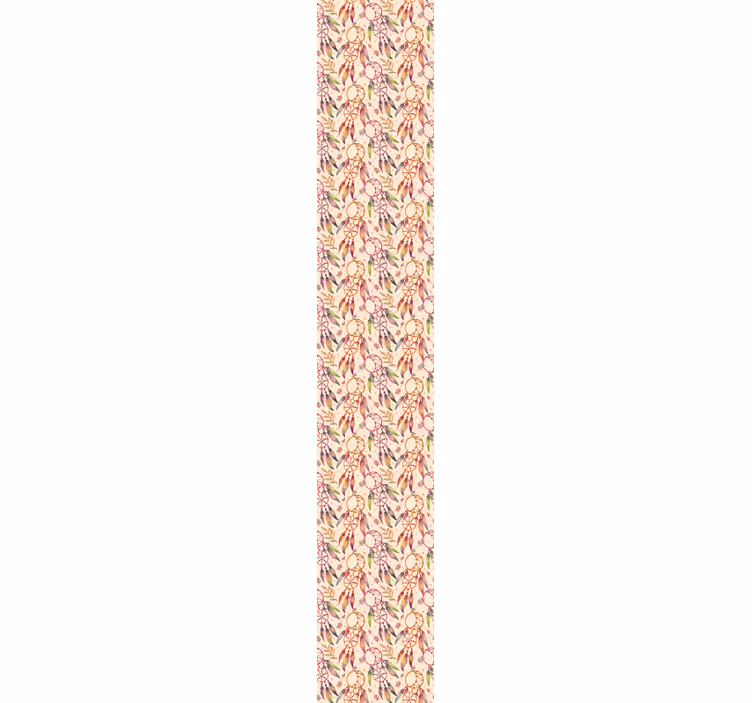 Floral Dreamcatcher Pattern kids wallpaper - TenStickers