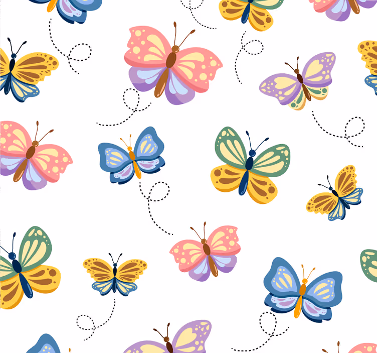 Butterfly wallpaper in beautiful butterfly design - TenStickers