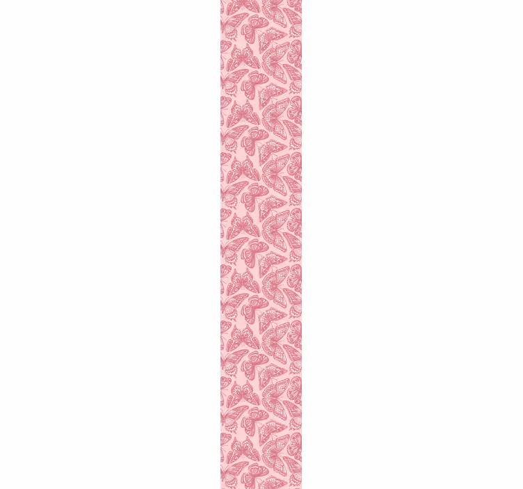 Pink and White Butterfly Wallpaper - TenStickers