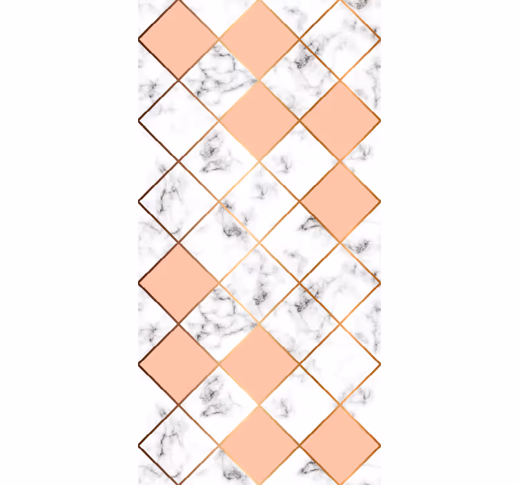 Geometric Tile Pattern ornamental wallpaper - TenStickers
