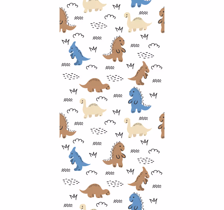 Dinosaur Patterns nursery wallpaper - TenStickers