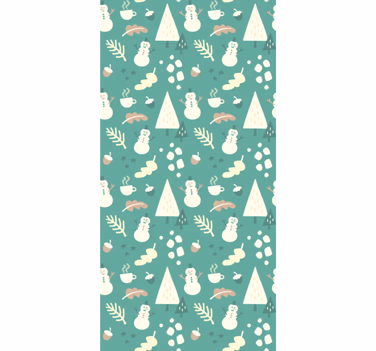 Nordic Winter Pattern skandinavian wallpaper - TenStickers