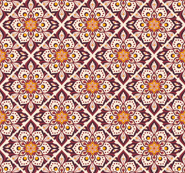Classic castle pattern Vintage wallpaper - TenStickers