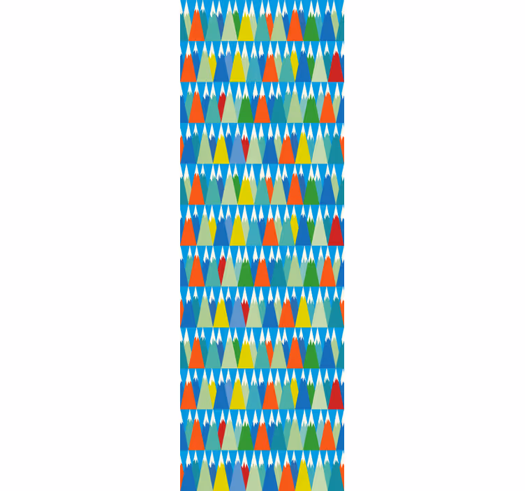 Geometric Mountain Landscape geometric wallpaper - TenStickers
