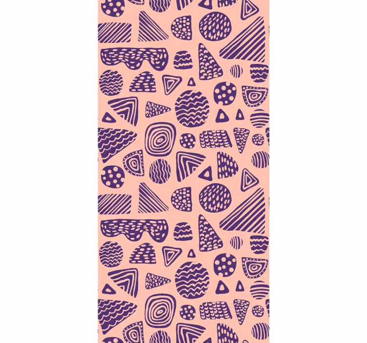 Living room wallpaper geometric shapes set - TenStickers