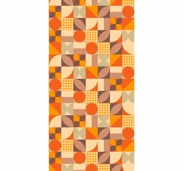 Geometric wallpaper retro shapes design - TenStickers