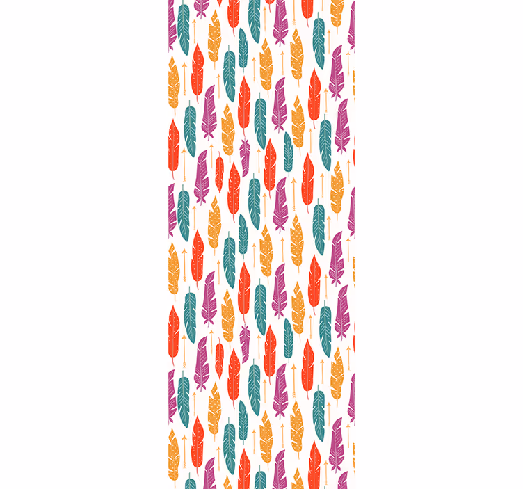 Feather Motif Design leaf wallpaper - TenStickers