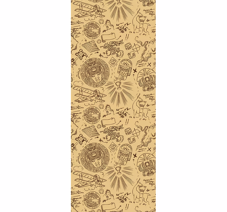Retro Journey Illustrations vintage wallpaper - TenStickers
