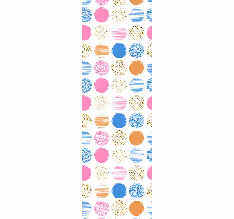 Patterned Circle Array wallpaper polka dots - TenStickers