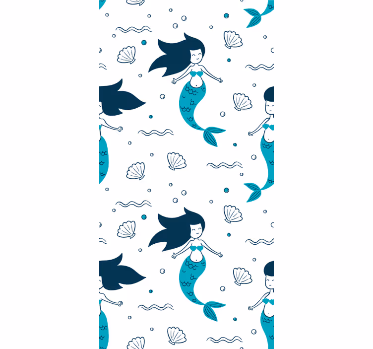 Enchanting Mermaid Scene animal wallpaper - TenStickers