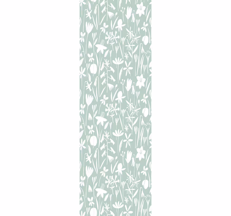 Botanical Silhouettes flower wallpaper - TenStickers