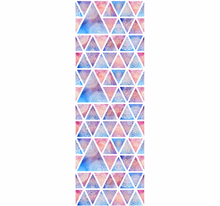 Geometric wallpaper in triangular array design - TenStickers
