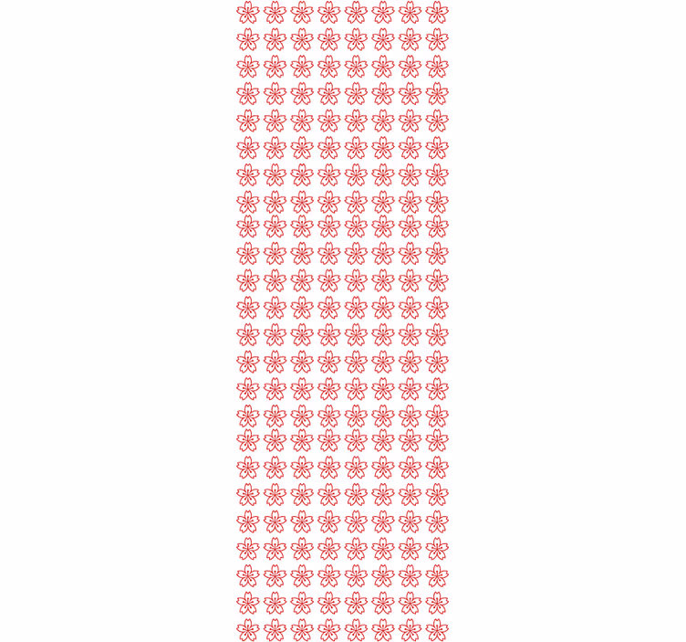 Korean red flowers Wallpaper - TenStickers