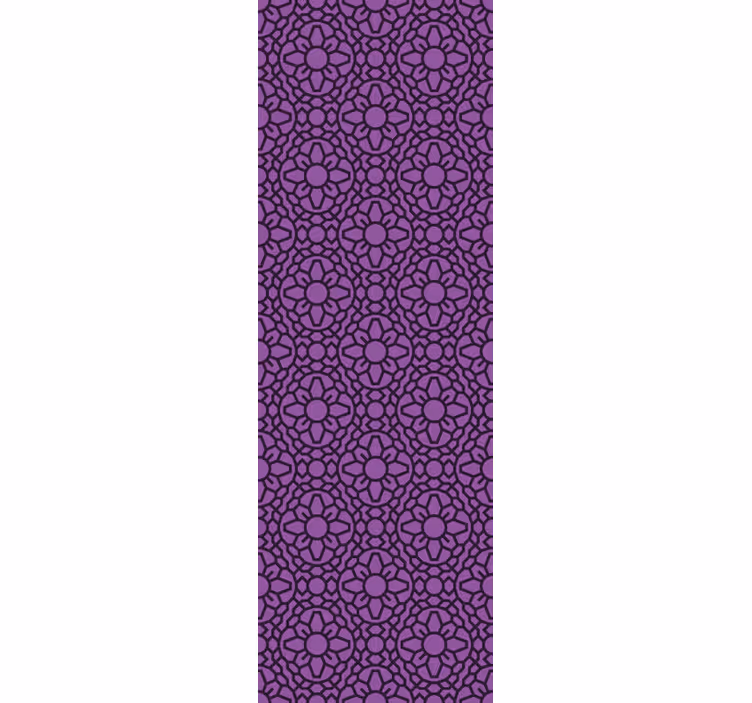 Floral wallpaper in floral geometric pattern - TenStickers