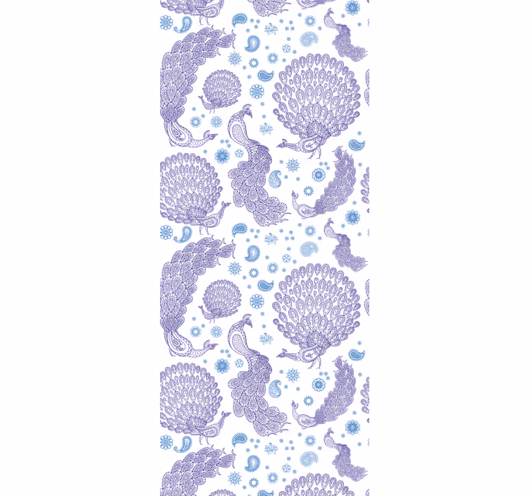 Teens wallpaper peacock feather design - TenStickers