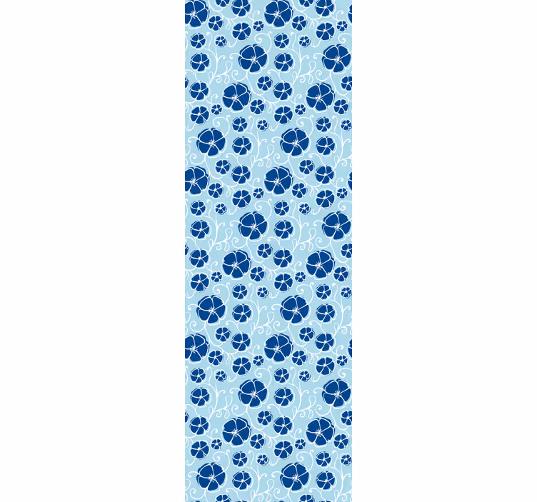 Azure Botanical Squares floral wallpaper - TenStickers