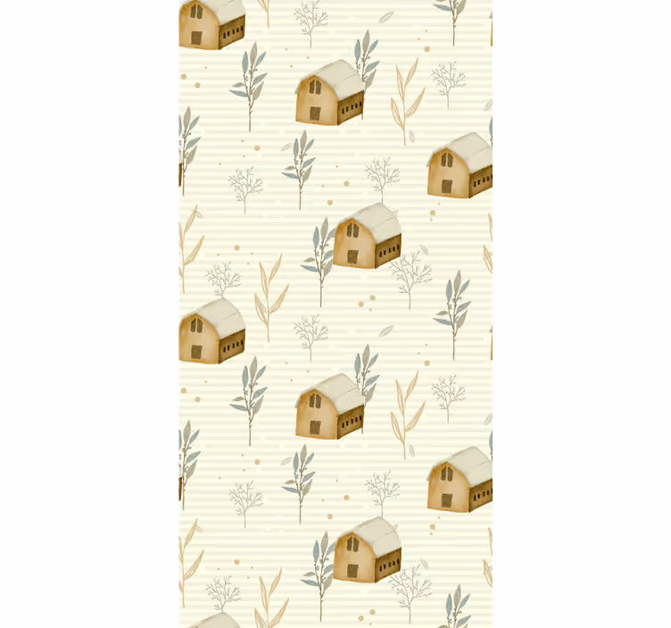 Rustic Cabin Charm skandinavian wallpaper - TenStickers
