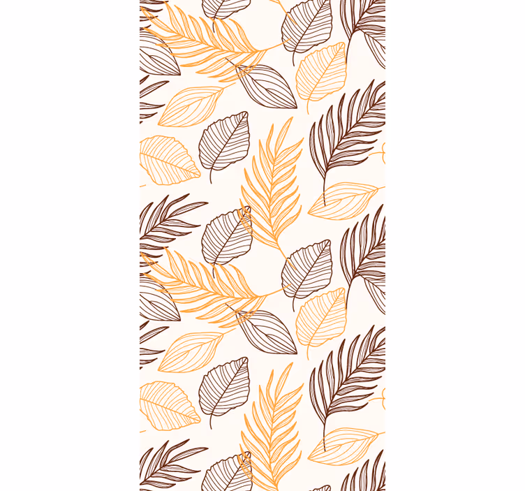Autumn Foliage Pattern leaf wallpaper - TenStickers