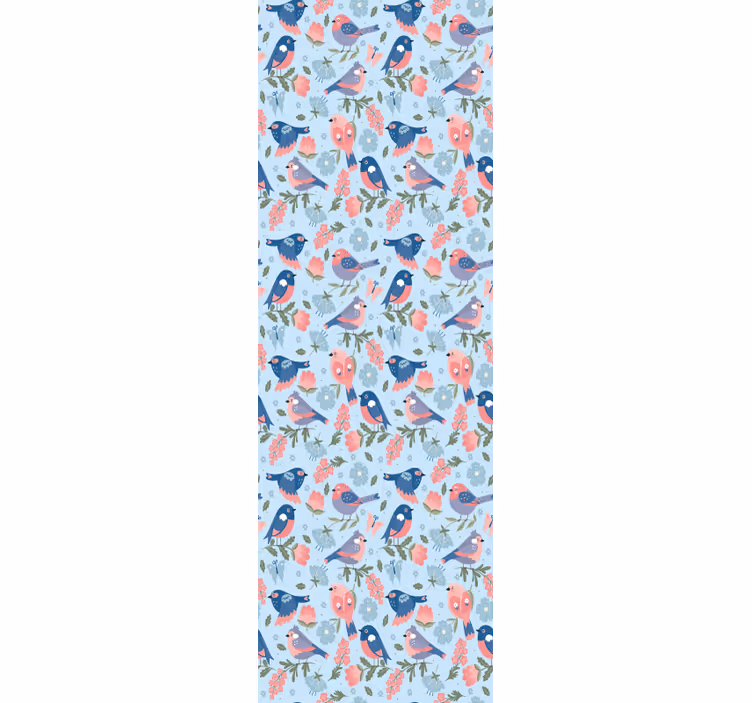 Birds wallpaper birds floral design - TenStickers