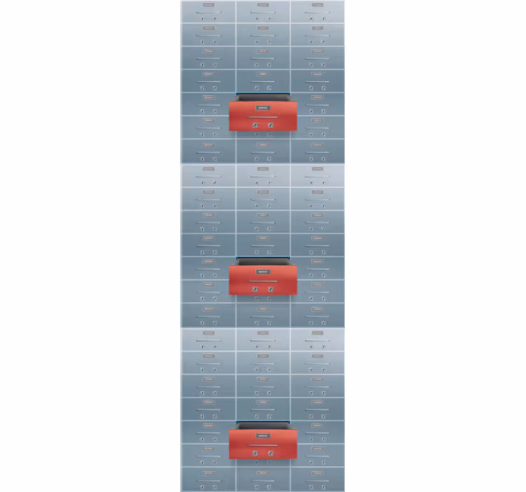 Commercial Lockers industrial wallpaper - TenStickers