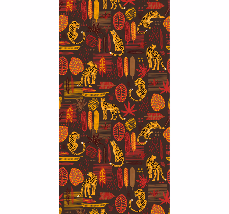 African Safari Motif animal wallpaper - TenStickers
