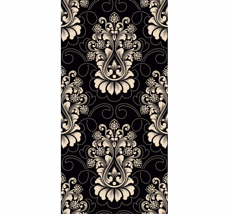 Baroque wallpaper with elegant scrollwork design - TenStickers