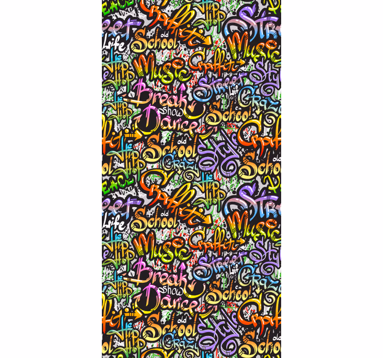 Colorful Graffiti wall text Art Wallpaper - TenStickers