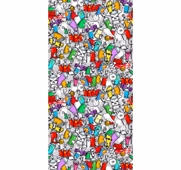 Graffiti Paint Pots art wallpaper - TenStickers