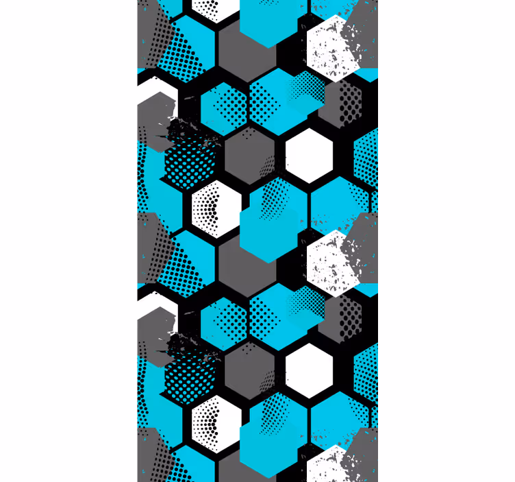 Hexagonal Geometry geometric wallpaper - TenStickers