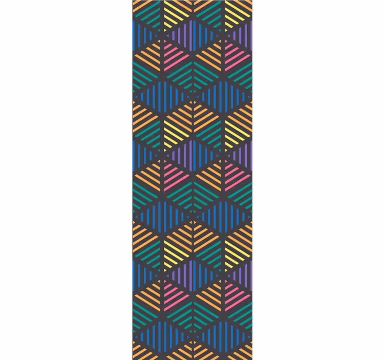 Geometric wallpaper geometric striped pattern - TenStickers