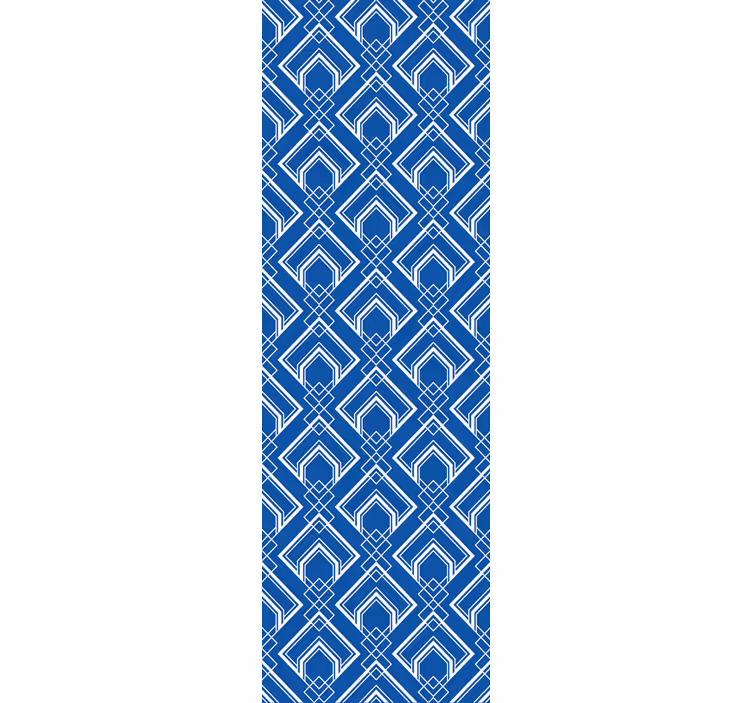 Geometric wallpaper in blue geometric pattern - TenStickers