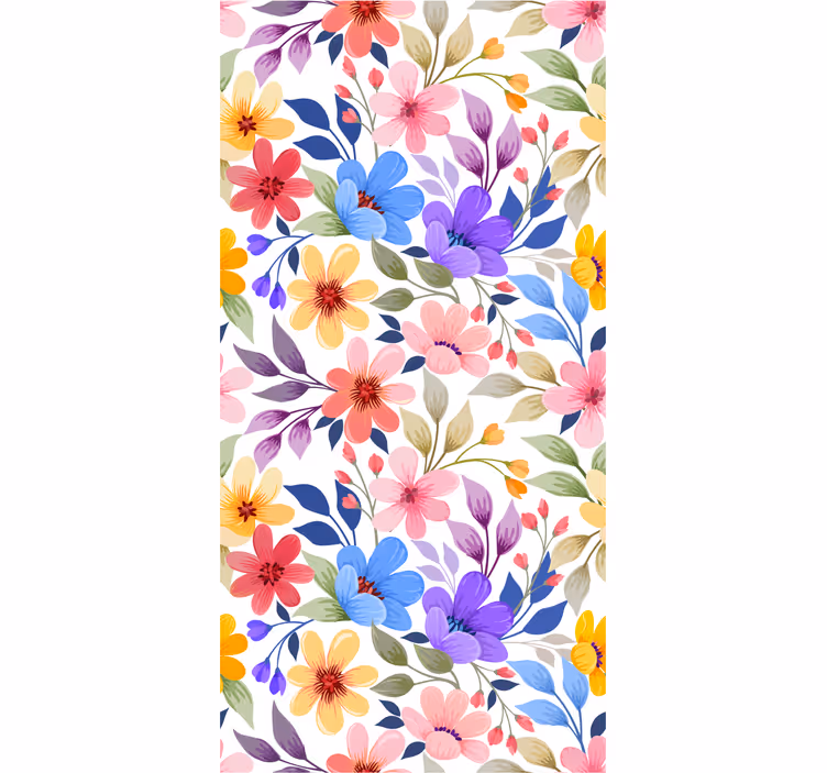 Floral Blossom flower wallpaper - TenStickers