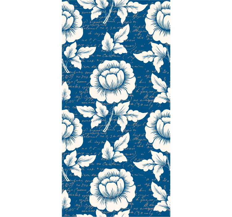 Graceful Botanical Calligraphy floral wallpaper - TenStickers