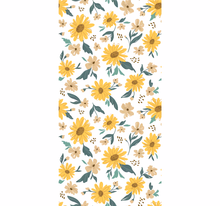 Floral Array flower wallpaper - TenStickers