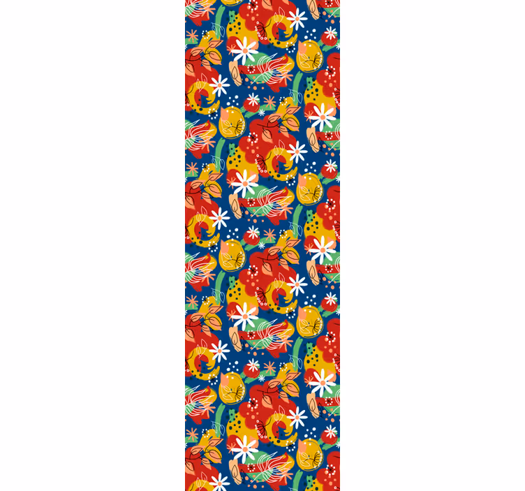 Colorful and beautiful flowery wallpaper - TenStickers