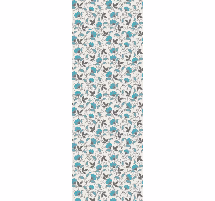 Teal lotus flower wallpaper - TenStickers