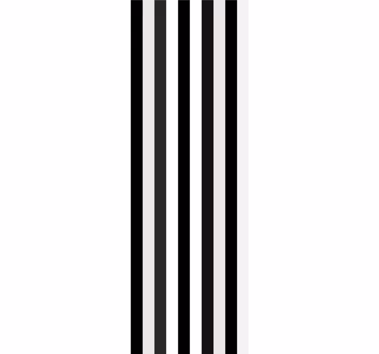 Striped Monochrome horizontal stripes wallpaper - TenStickers