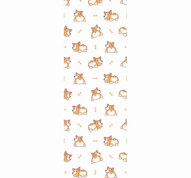 Playful Corgis dog wallpaper - TenStickers