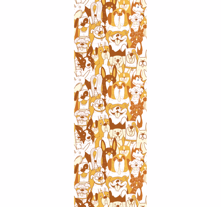 Party of dogs modern wallpaper - TenStickers