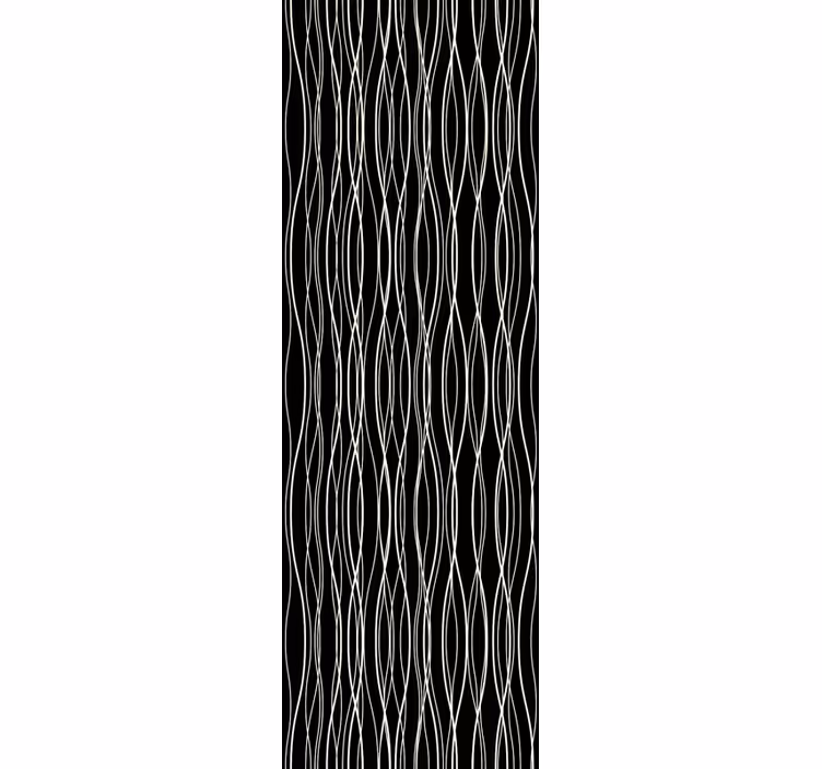 Curvilinear Lines vertical stripes wallpaper - TenStickers