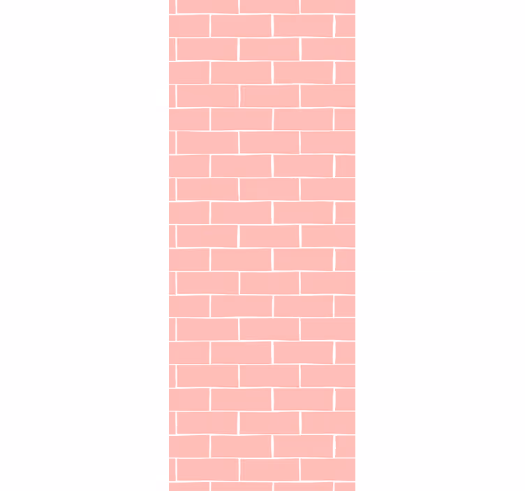 Brick wallpaper pink brick pattern - TenStickers